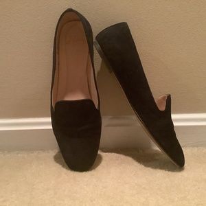 Jcrew navy suede flats